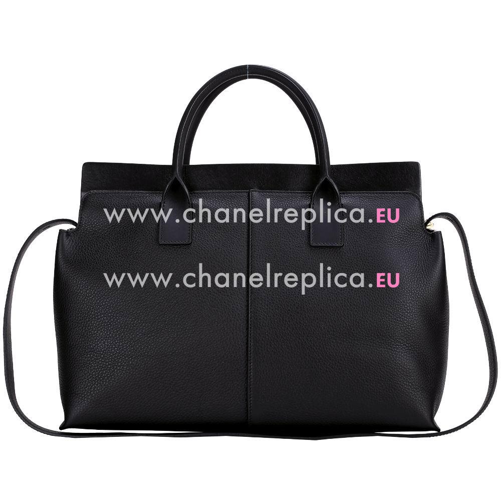 Chloe Gate Calfskin Hand Bag In Black C5254185