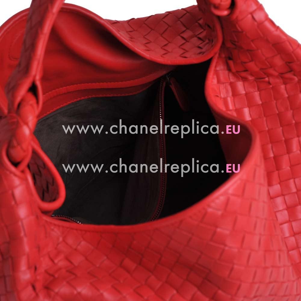 Bottega Veneta Intrecciato Nappa Weave In Red BV595027