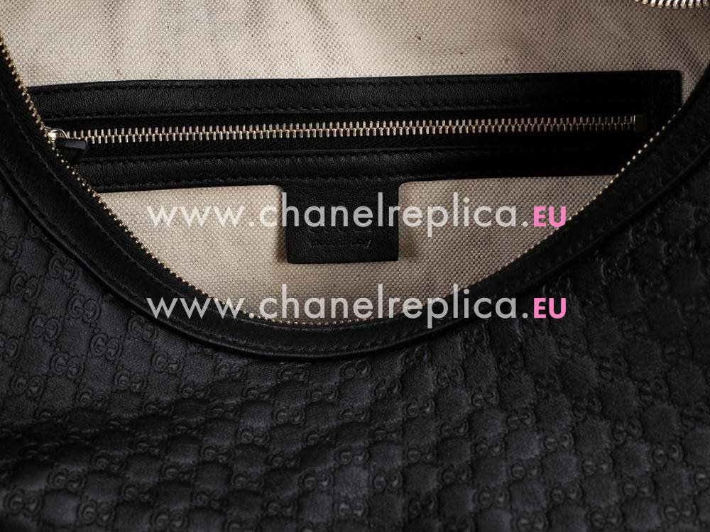 Gucci Nice amboss Calfskin Leather Hobo Bag In Black G4772049