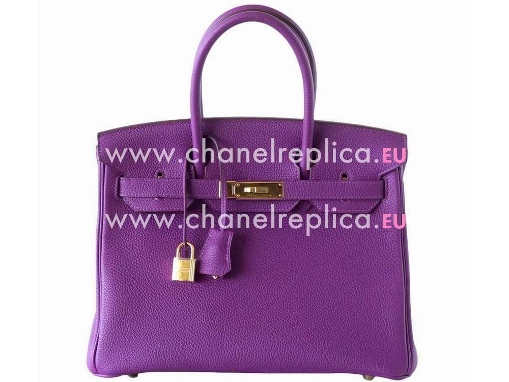 Hermes Birkin 30 Anemone Togo Leather Gold Hardware HS0247GG