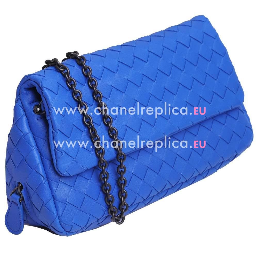 Bottega Veneta Crossbody Nappa Woven Shouldbag Light RoyalBlue B5224042