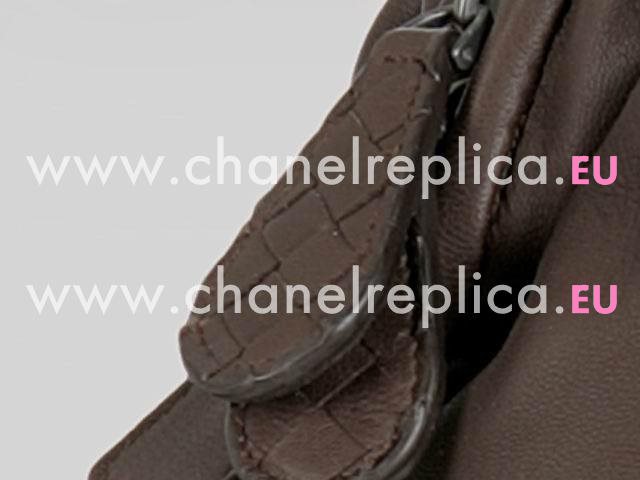 Bottega Veneta dark brown Lambskin leather bowler bag BV3016924
