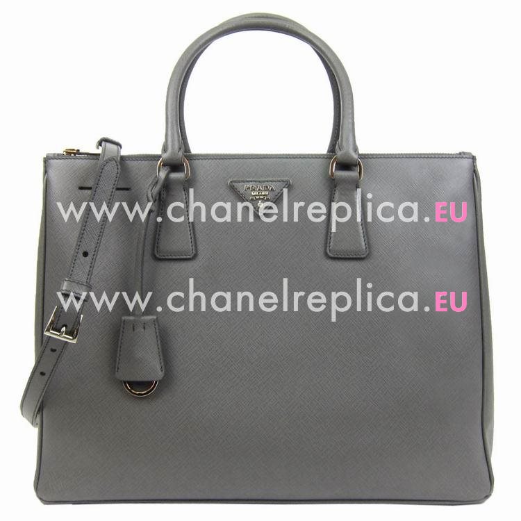 Prada Saffiano Lux Nzv Large Size Shopping Tote Gray PB1786T