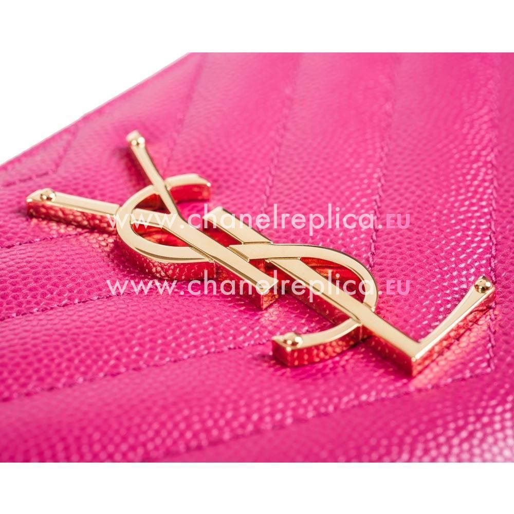 YSL Saint Laurent Caviar Calfskin Wallets In Pink YSL5350299