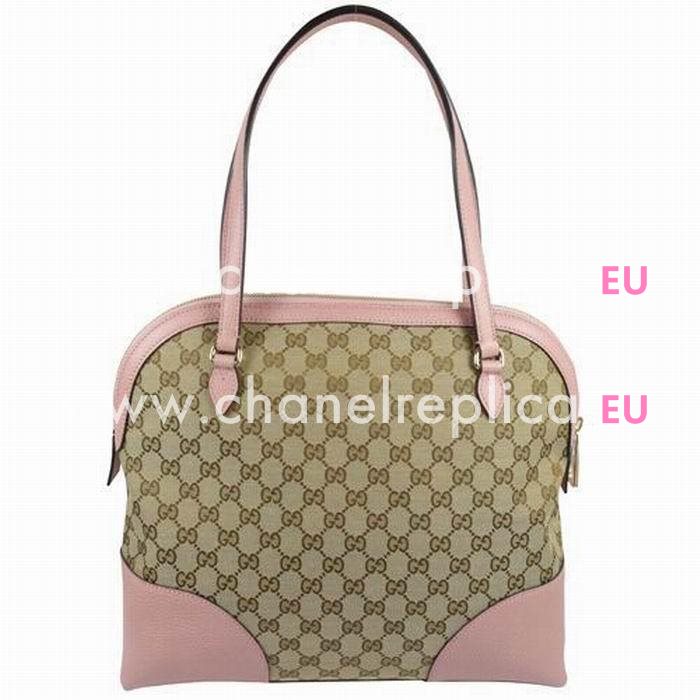 Gucci Classic GG Logo Calfskin Bag In Camel/Pink G6111514
