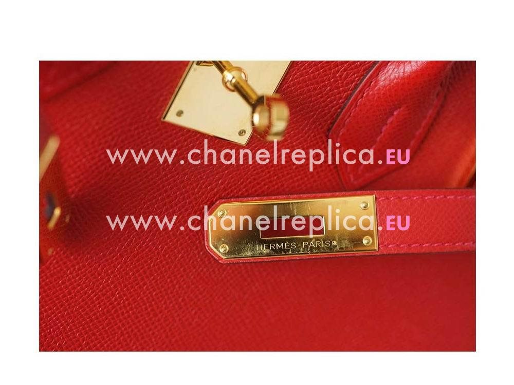 Hermes Birkin 30 Rouge Casaque Epsom Leather Gold Hardware Hand Sew H1030YZH