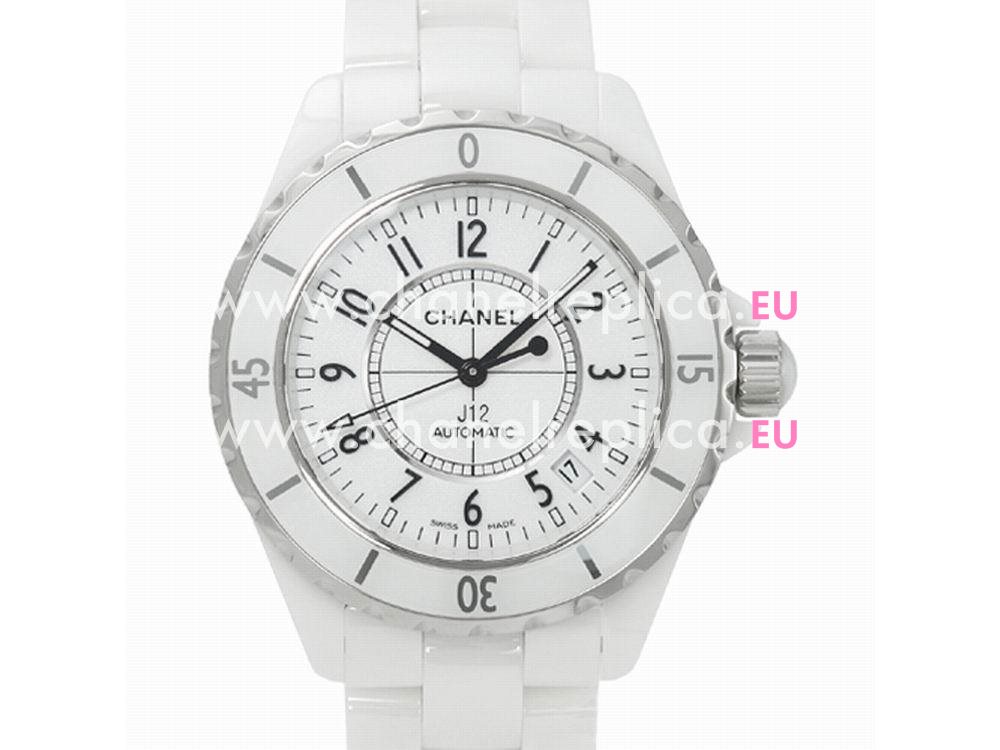 Chanel J12 White Ceramic Mid Size Automatic Unisex Watch H0970
