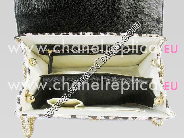 CHLOE CHLOE BLACK HORSEHAIR SHOULDER BAG C50898-BH