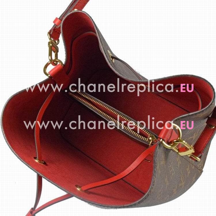 Louis Vuitton Neonoe Monogram Coated Canvas Bag Coquelicot M44021