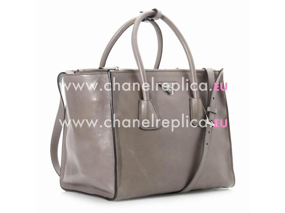 Prada Glace Calfskin Triangle Logo Bag In Khaki P269341