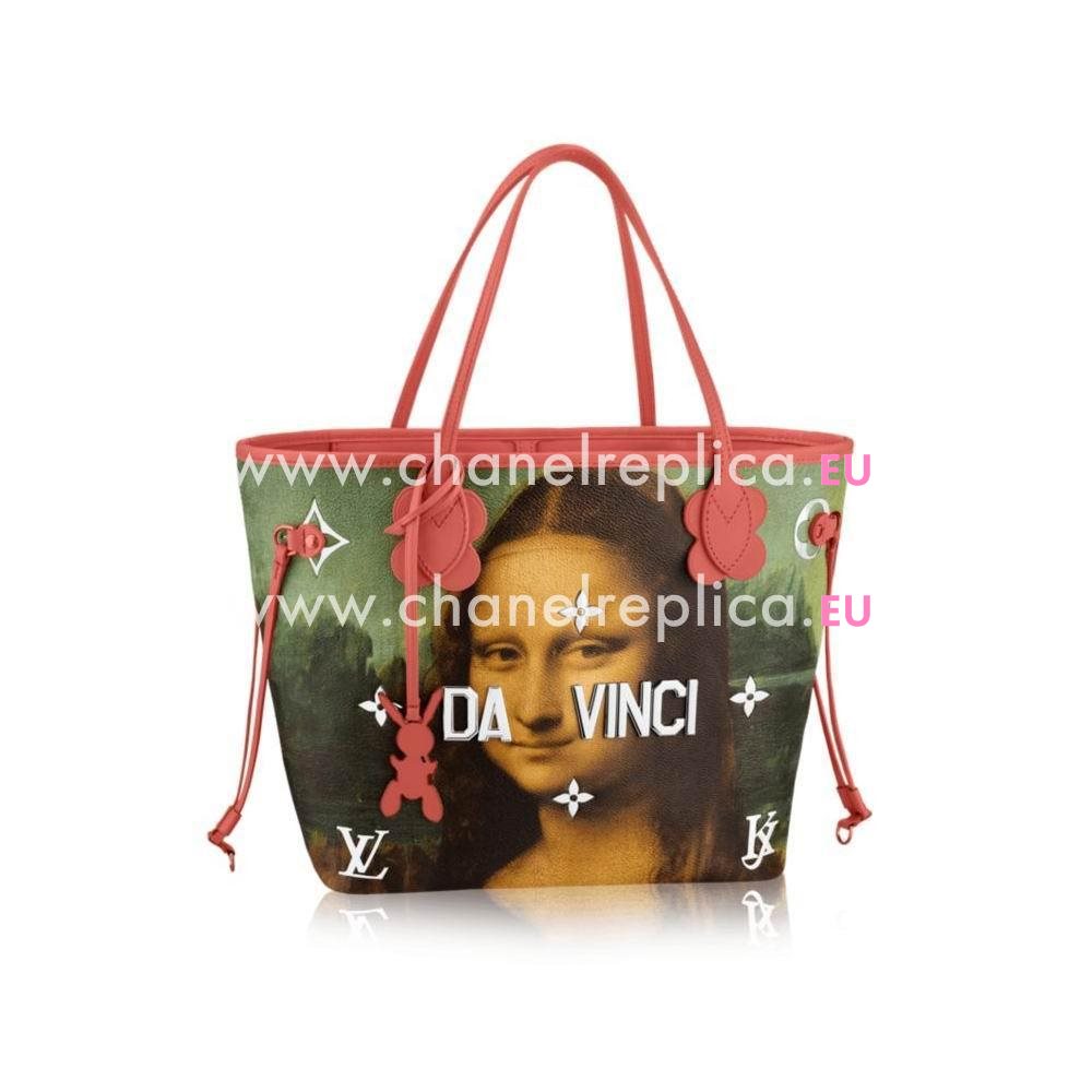 Louis Vuitton Neverfull Da Vinci Canvas Body Bag Poppy M43373