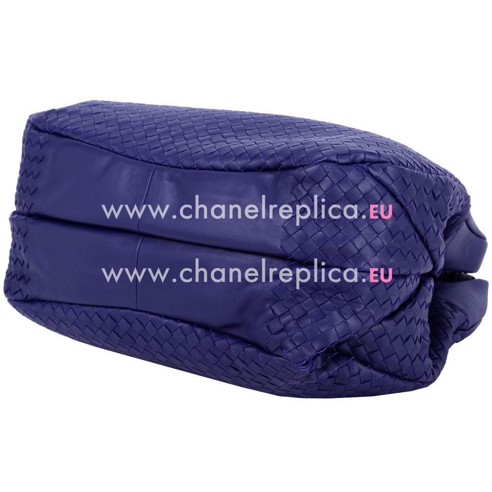 Bottega Veneta Campana Nappa Woven Large Shouldbag Blue B9110303