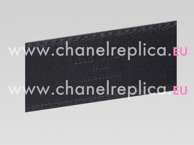 Louis Vuitton Damier Graphite Canvas Belt Silvery Buckle M9636S