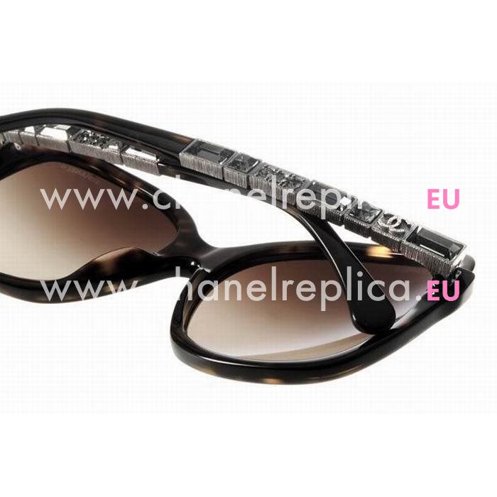 Chanel Metal Plastic Frame Sunglasses Deep Am A7082601