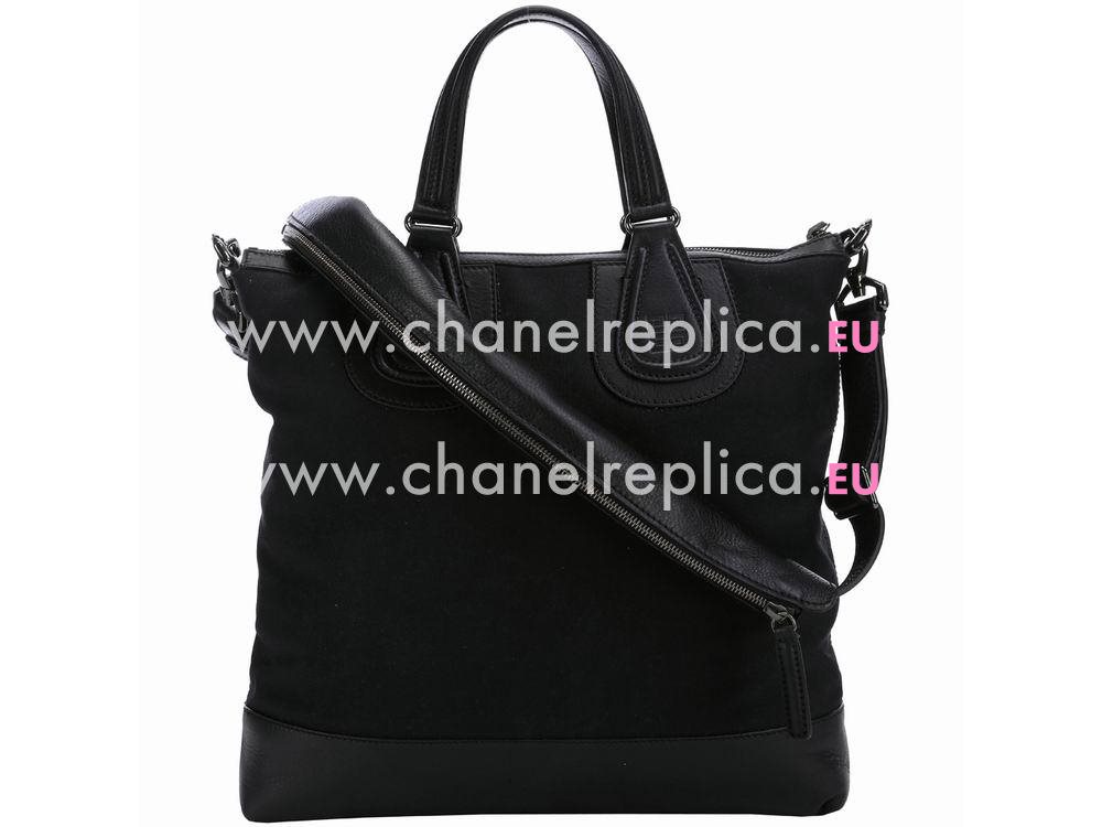 Givenchy Canvas Zipped Biker Bag In Black G489906
