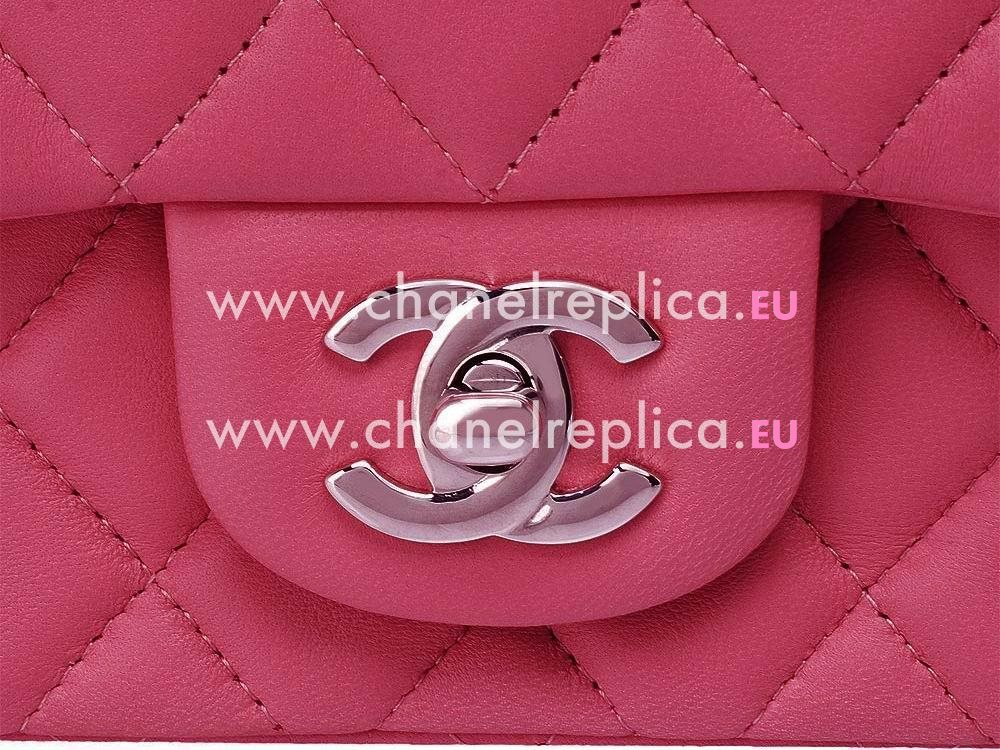 Chanel Lambskin Mini Coco Bag Hot Pink(Silver) A522371