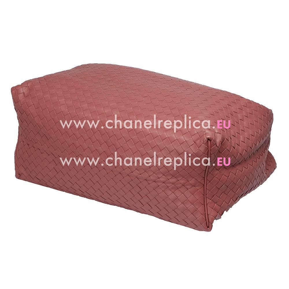 Bottega Veneta Classic Walnut Nappa Weave Shoulder Bag In Plum BV533342