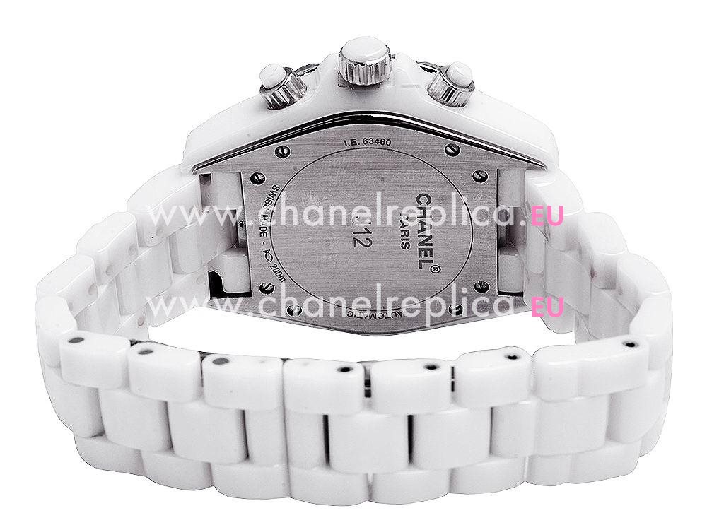 Chanel J12 Automatic Chronograph 41mm White Ceramic Watch H1628