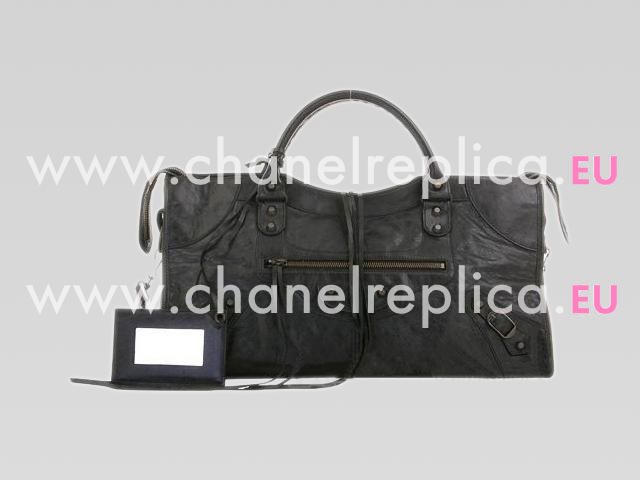 Balenciaga Part-Time Planet Small Stud Bag Carbon Black 168028CB