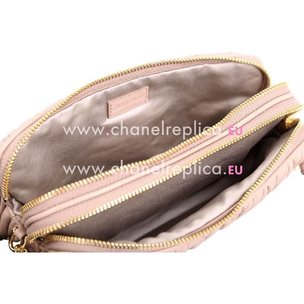 Miu Miu Matelasse Nappa Mini Shoulder Bag In Complexion M7021307