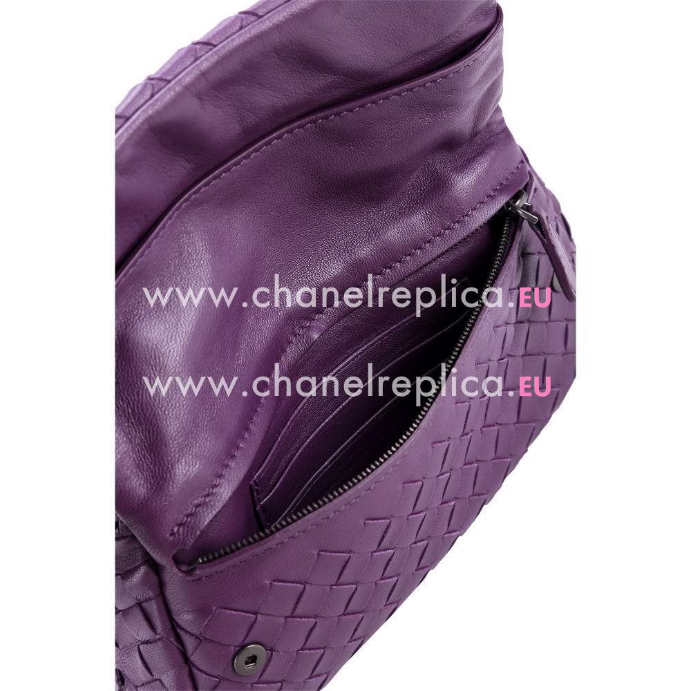 Bottega Veneta Crossbody Nappa Woven Shouldbag Purple B6110314