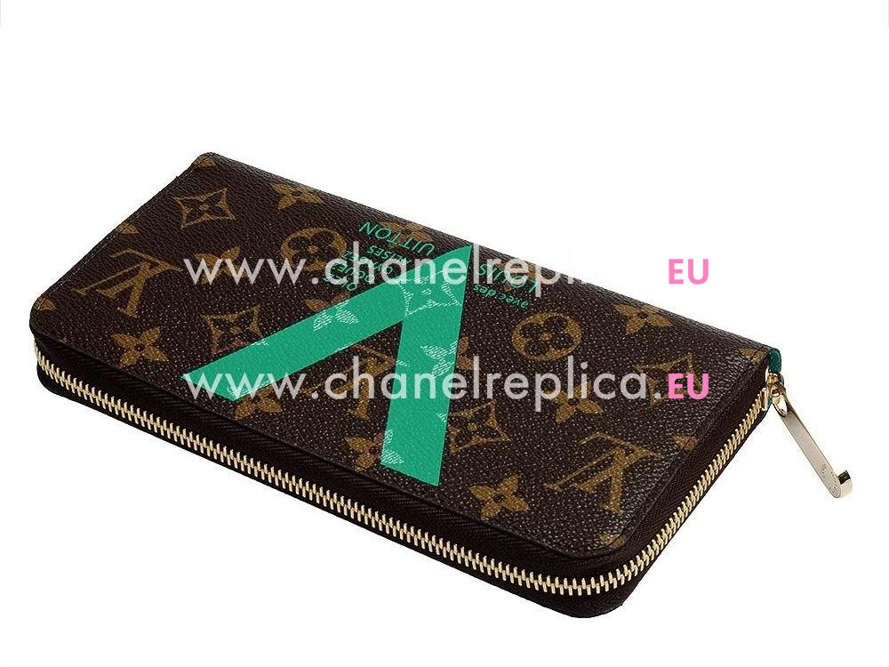 2015 Louis Vuitton Monogram canvas V Zippy Wallet M60928