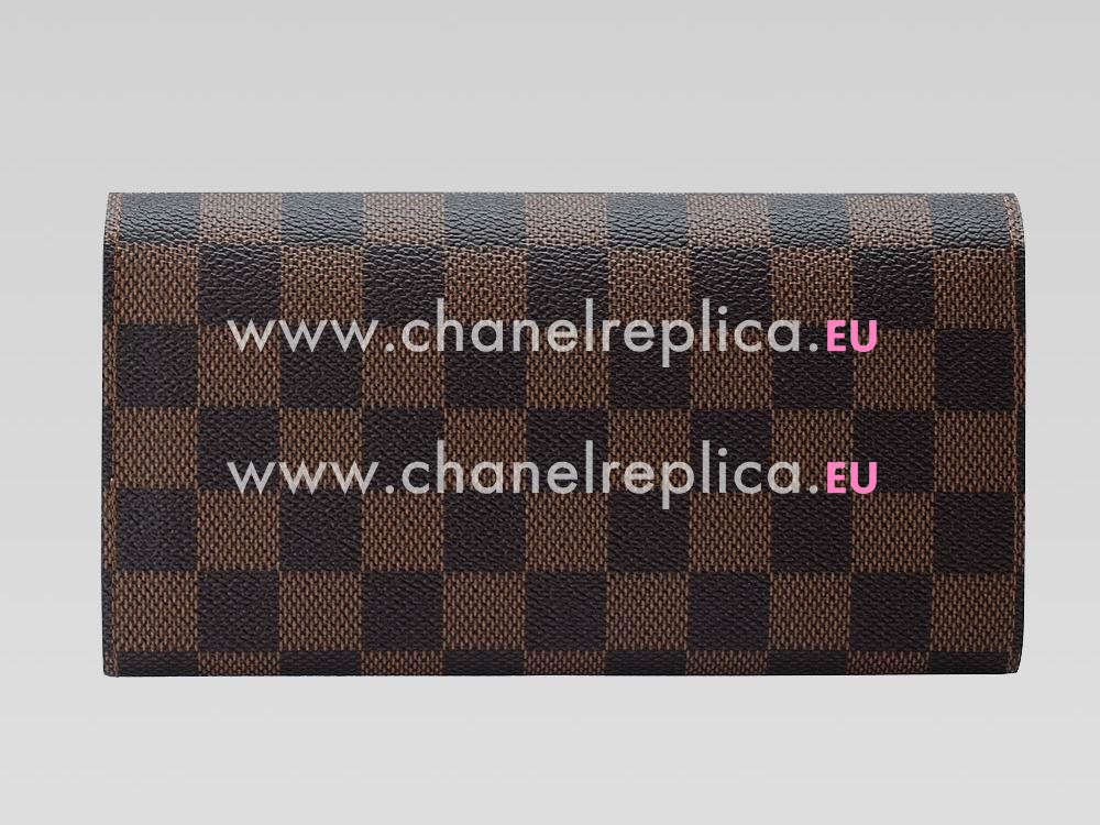 LV Damier Ebene Canvas Sarah Trunks&Locks Wallet N63179