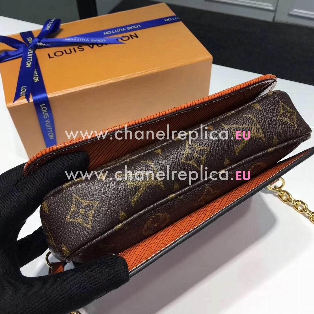 Louis Vuitton Pochette Metis EPI Leather Monogram Canvas Chain Mini Bag M54991