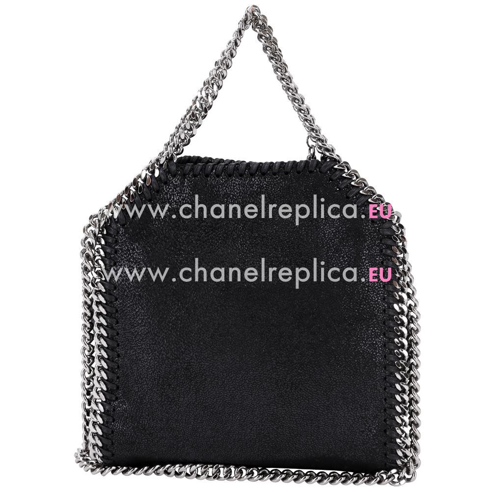 Stella McCartney Falabella Mini Silver Chain Bag Black S886650