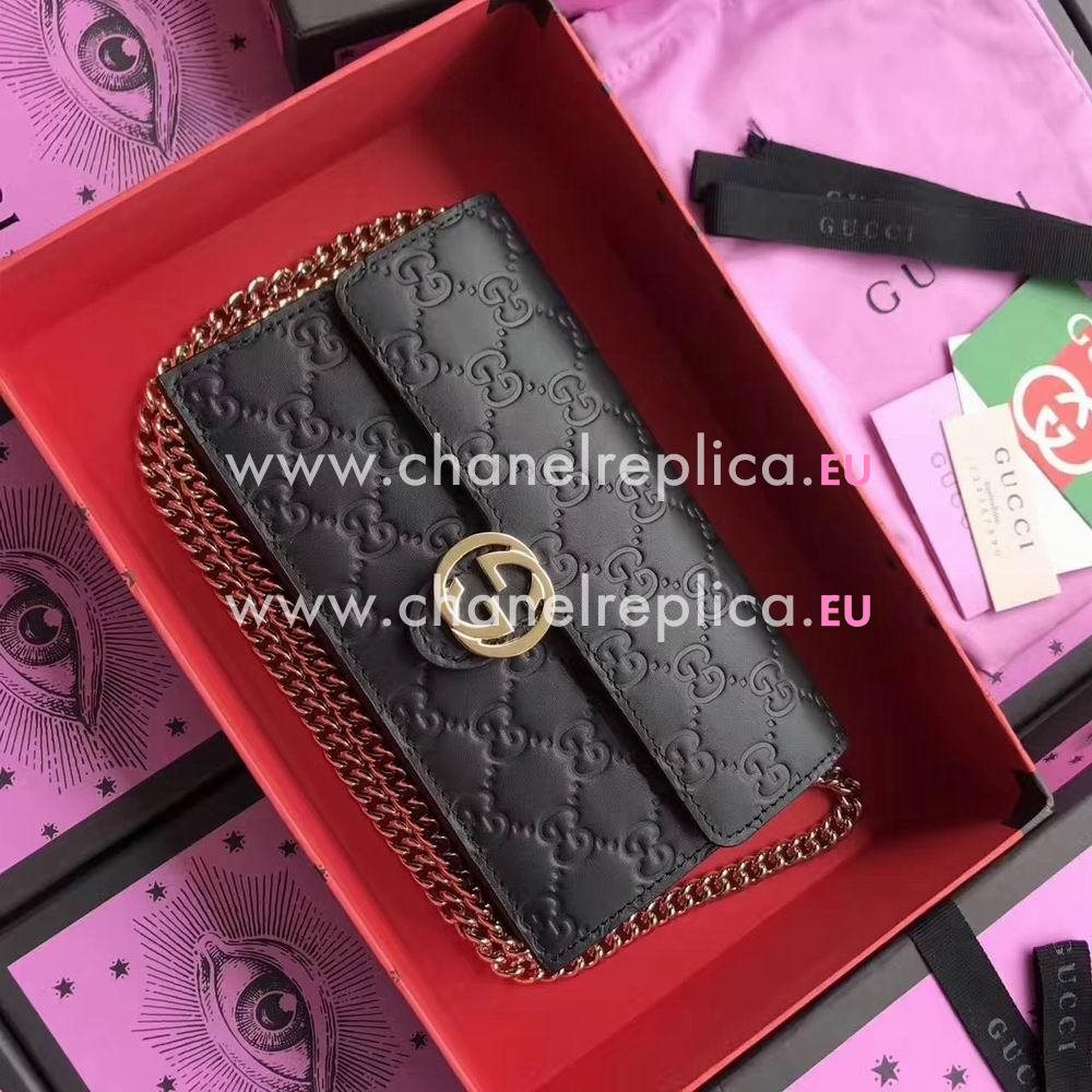 Gucci Icon Gucci Signature chain wallet 409340 CWC1G 1000