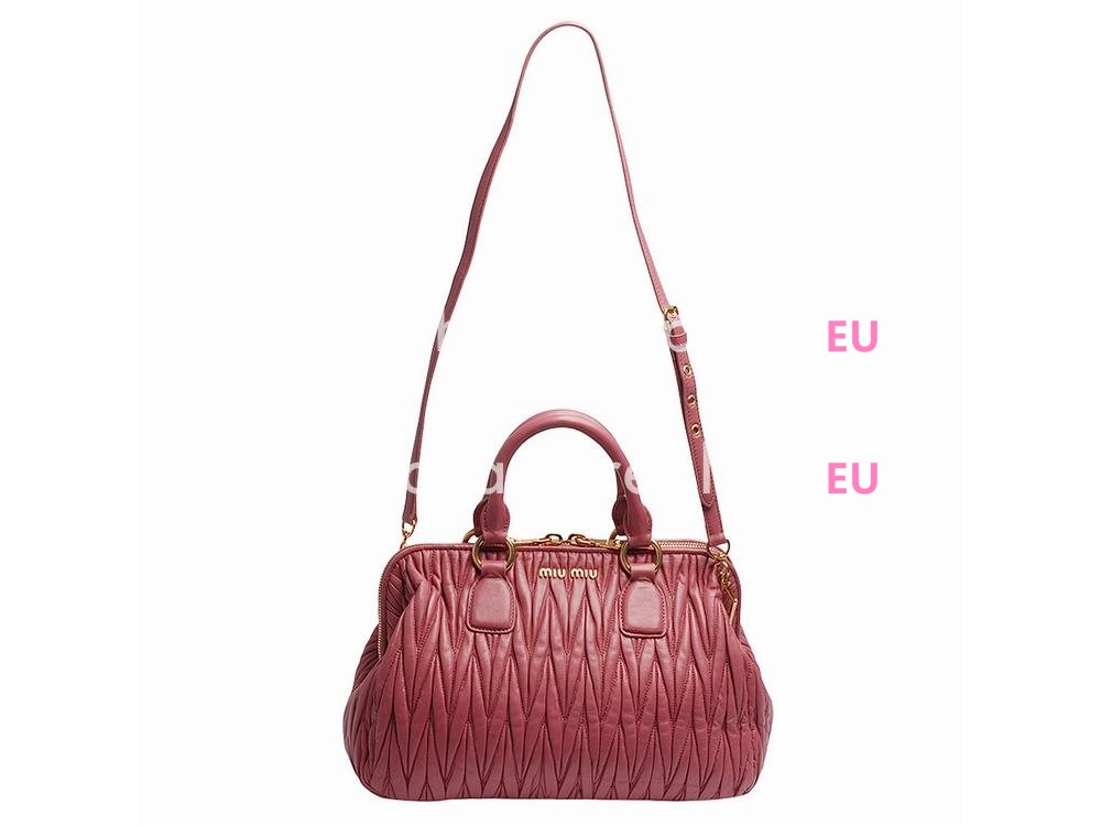 Miu Miu Matelasse Lux Nappa Large Doctor Bag Rose Pink RN76765