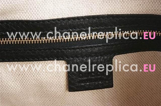 Gucci Soho Calfskin Leather Tote Bag Black G360256
