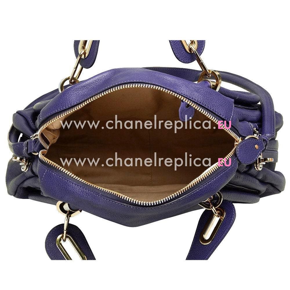 CHLOE Party Caviar Calfskin Bag Indigo Purple CL7040505