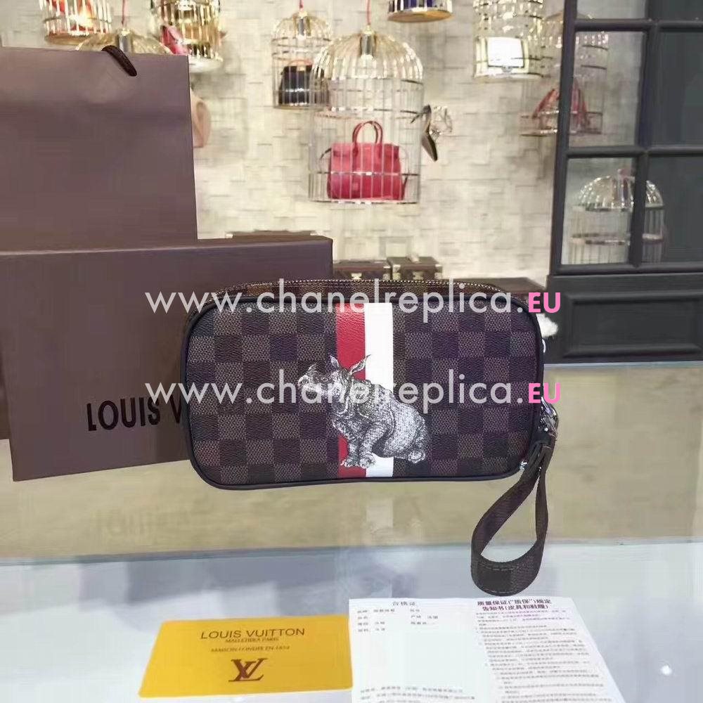 Louis Vuitton POCHETTE VOLGA Damier Ebene coated canvas Handle Bag M63350