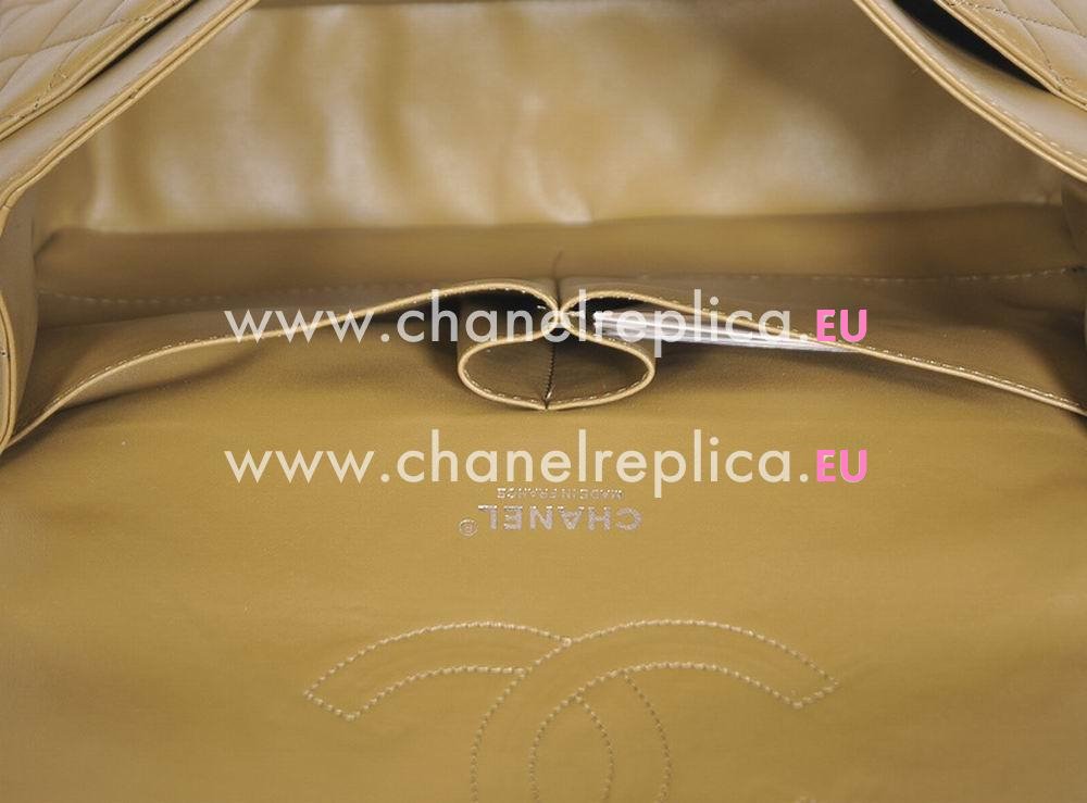 Chanel Lambskin Jumbo Double Flap Bag Khaki(Silver) A58600KAS