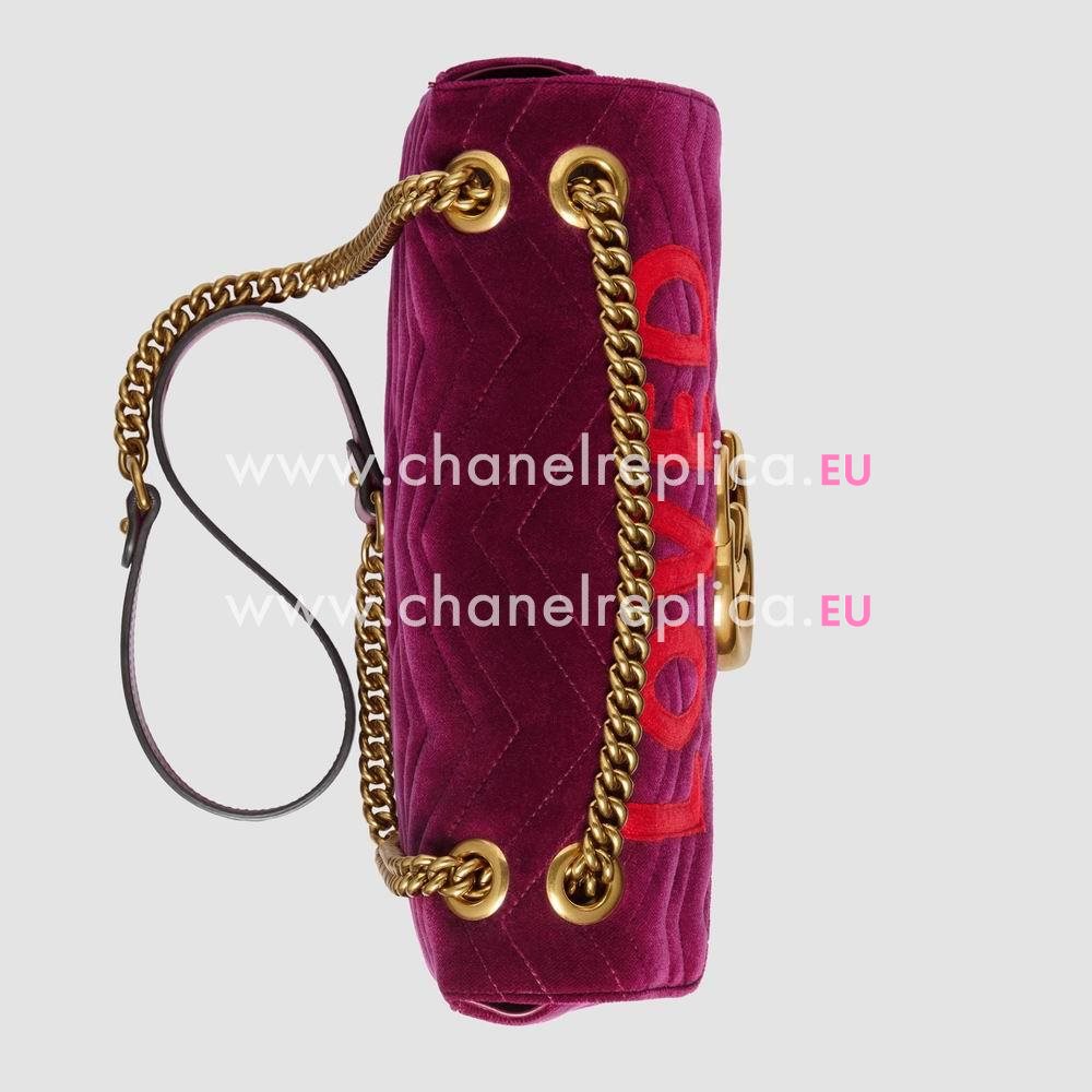 Gucci GG Marmont embroidered velvet bag 443496 K4DRT 5668
