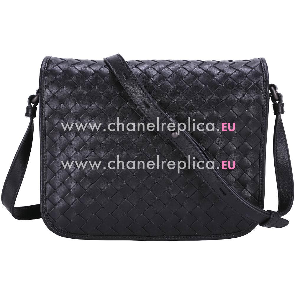 Bottega Veneta Intrecciato Nappa Woven Shouldbag Black B5835576