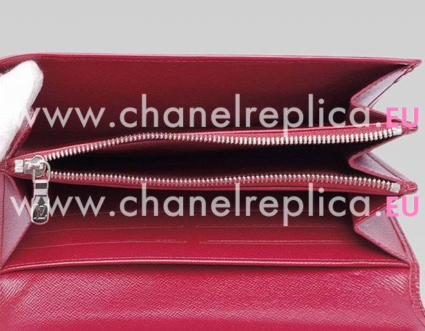 Louis Vuitton Epi Leather Sarah Wallet In Fucshia Red M60317