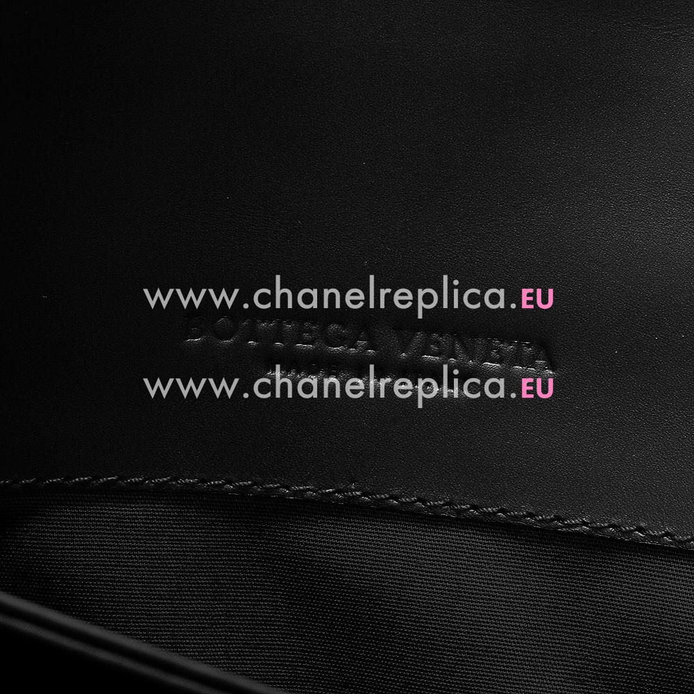 Bottega Veneta Classic Calfskin Leather Woven Briefcase Black B5173527