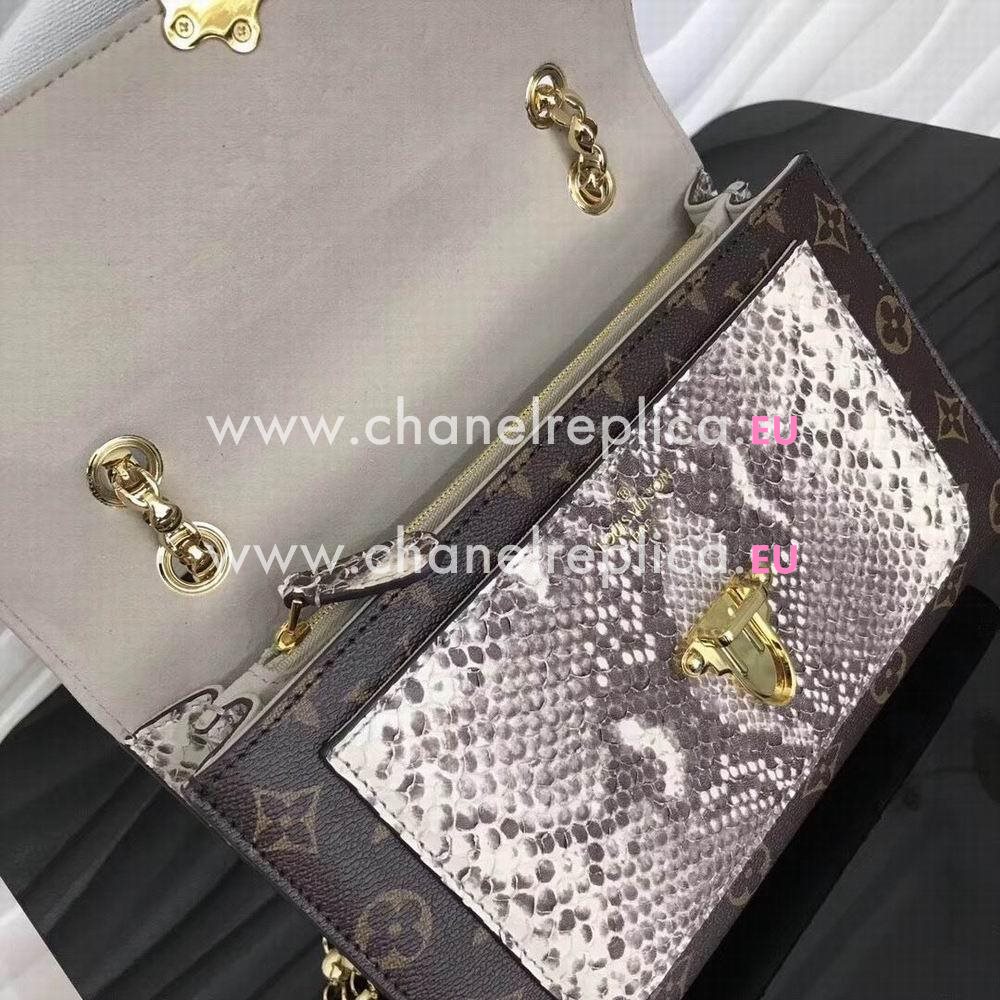 Louis Vuitton Victoire Monogram Canvas Python Bag N92961