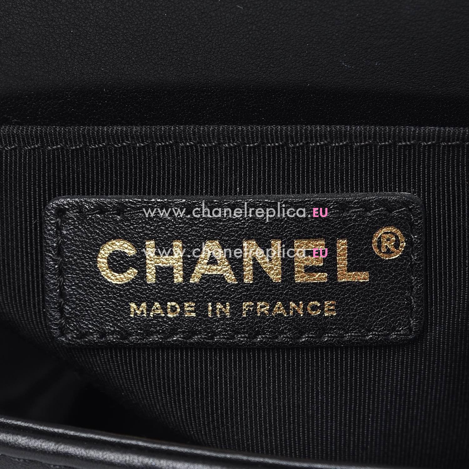 Chanel Calfskin Quilted Medium Boy Top Handle Flap Black CH7822589