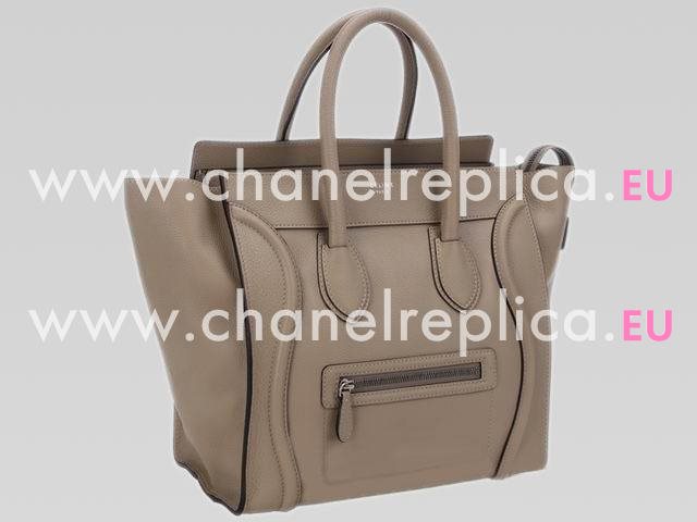 Celine Calfskin Medium Nano Luggage Bag Coco-Grey CE44895