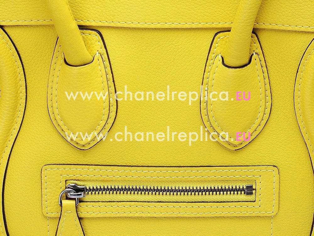 Celine Micro Luggage Bubble Calfskin Nano Bag Light Yellow CE52212