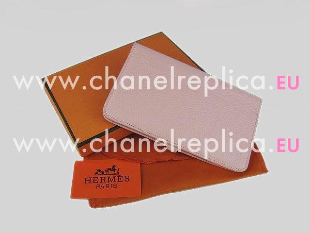 Hermes Dogon Clemence Leather Wallet In Pink HL.001B