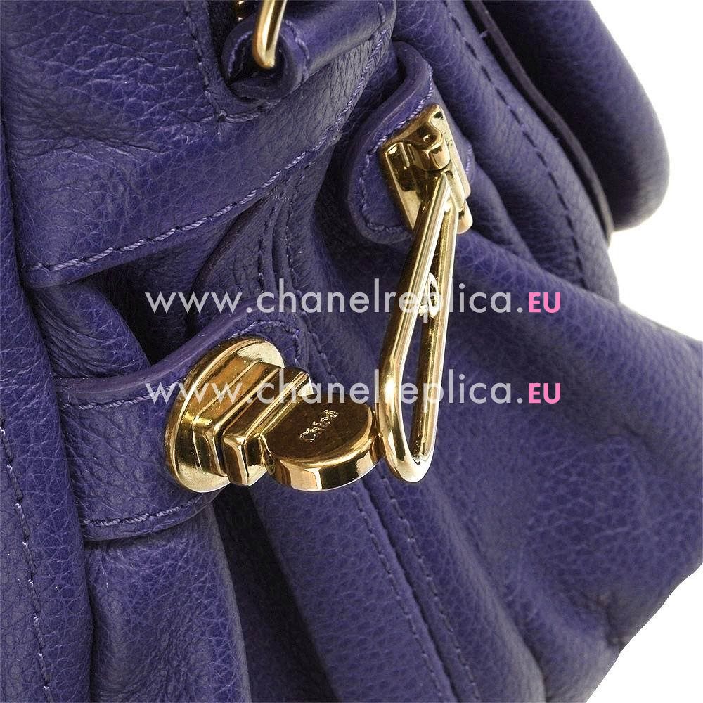 CHLOE Party Caviar Calfskin Bag Indigo Purple CL7040505
