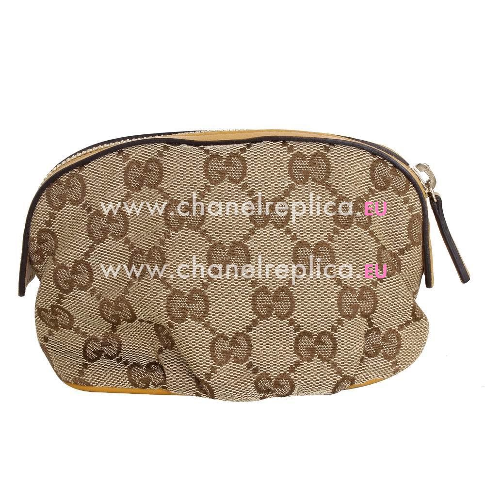 Gucci Classic GG Weaving Leather Bag In Yellow G554917