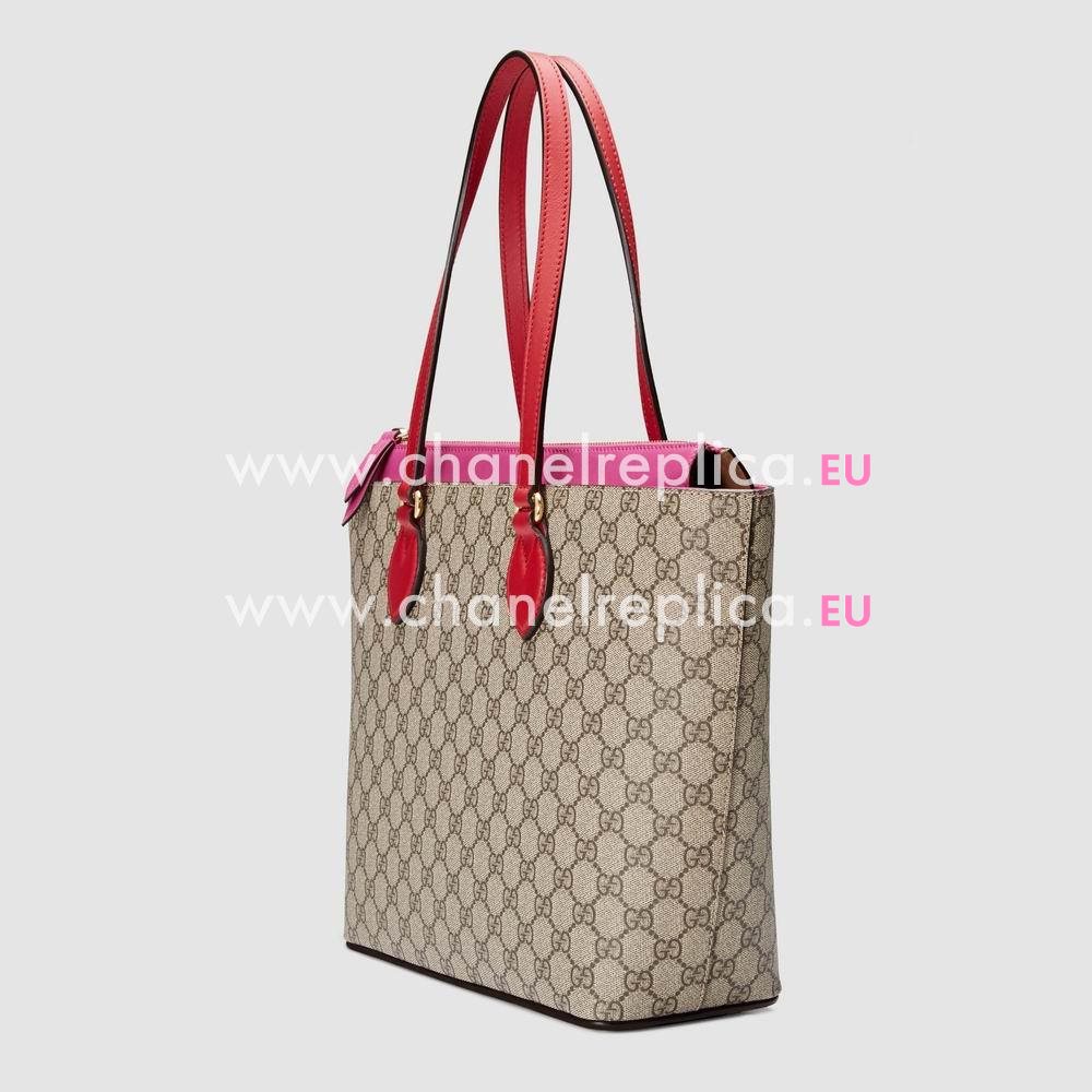 Gucci GG Supreme Canvas Tote Shoulder Bag Beige 415721 KLQIG 9784