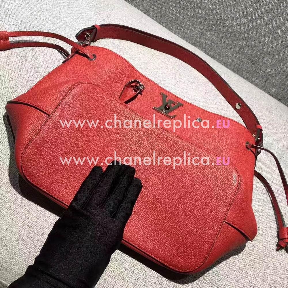 Louis Vuitton Lockme bucket Soft Calfskin Bag Red M54679