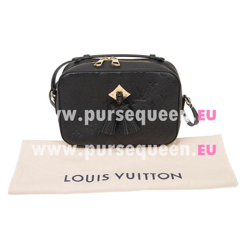 Louis Vuitton Embossed Supple Grained Cowhide Leather SAINTONGE Noir M44593