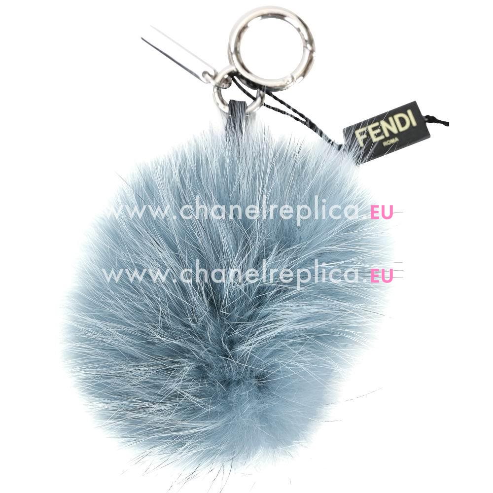 FENDI Grimmy Bag Bugs The Fox Pandent Gray Blue F6122801